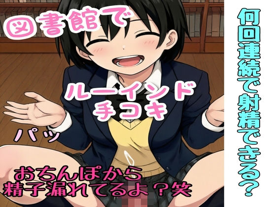 図書館で同級生にルーインド手コキで連続射精させられた話｜同人作品レビュー【18禁】