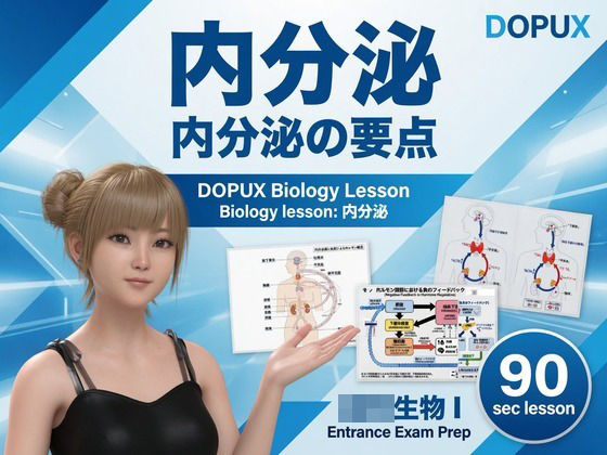 【▲20】パンチラガチャ★一ノ瀬廻里 大学に進学し強豪予備校『DOPUX（ドピュックス』で生物I，IIを教える名物講師に！（Vol.049:内分泌）｜同人作品レビュー【18禁】