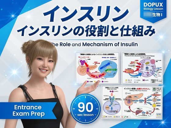 【▲20】パンチラガチャ★一ノ瀬廻里 大学に進学し強豪予備校『DOPUX（ドピュックス』で生物I，IIを教える名物講師に！（Vol.051:インスリン）｜同人作品レビュー【18禁】
