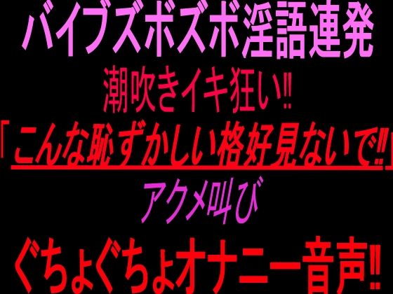 バイブズボズボ淫語連発潮吹きイキ狂い！！「こんな恥ずかしい格好見ないで！！」アクメ叫びぐちょぐちょオナニー音声！！｜同人作品レビュー【18禁】