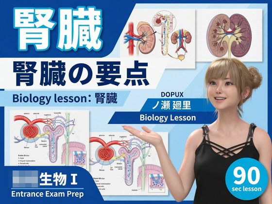 【▲20】パンチラガチャ★一ノ瀬廻里 大学に進学し強豪予備校『DOPUX（ドピュックス』で生物I，IIを教える名物講師に！（Vol.053:腎臓）｜同人作品レビュー【18禁】