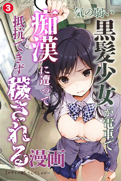 気の弱い黒髪少女が電車で痴●に遭って抵抗できず穢される漫画（単話）【モザイク版】（単話）｜成人向け漫画レビュー【18禁】